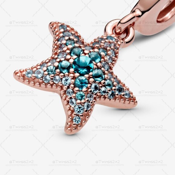 Pandora Sparkling Starfish Dangle Charm - Picture 2 of 6